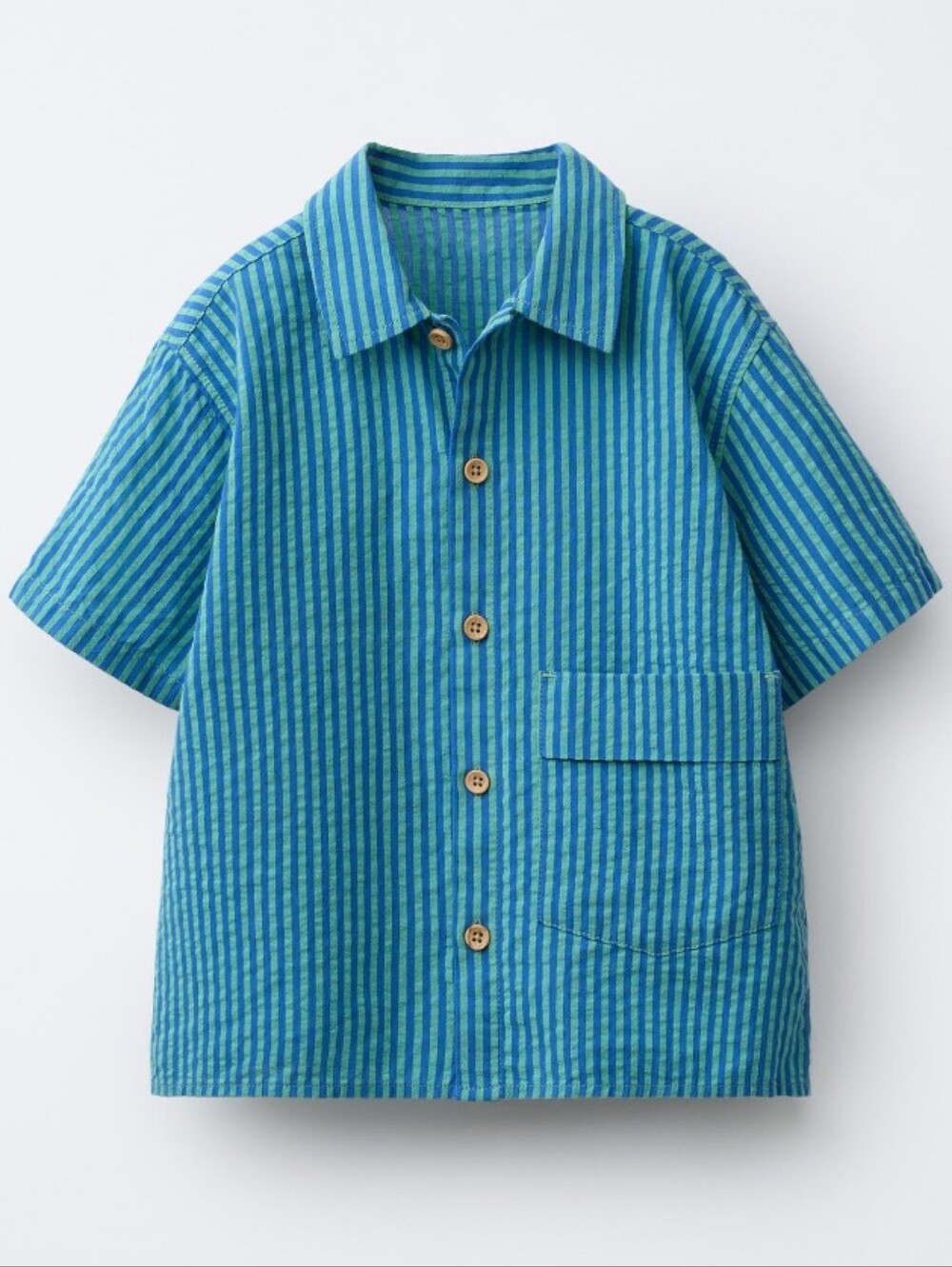Zara SEERSUCKER STRIPED SHIRT- 1 1/2